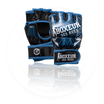 Boxeur De Rues Leather MMA Gloves Cross Fantasy Blue